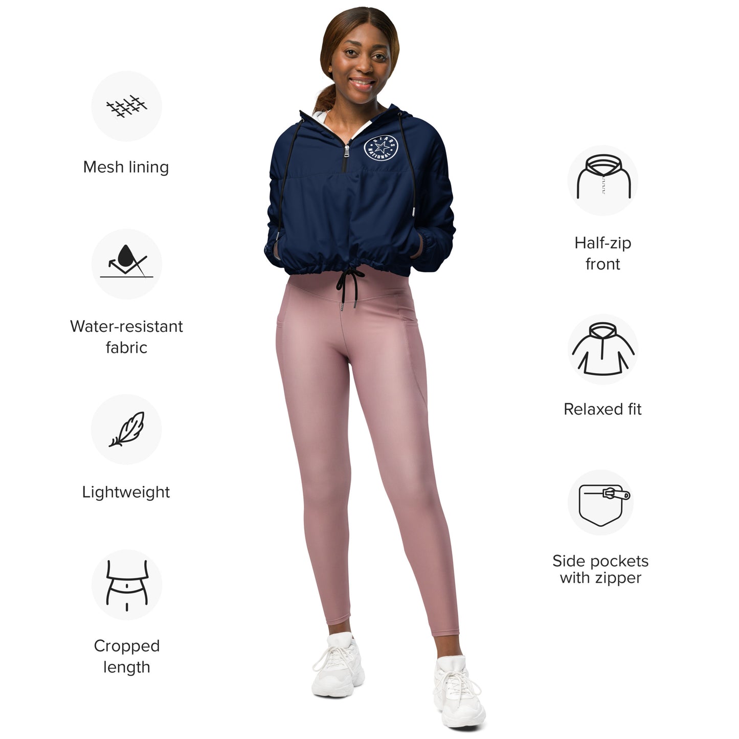 Jacket: Windbreaker Water-Resistant (Crop)
