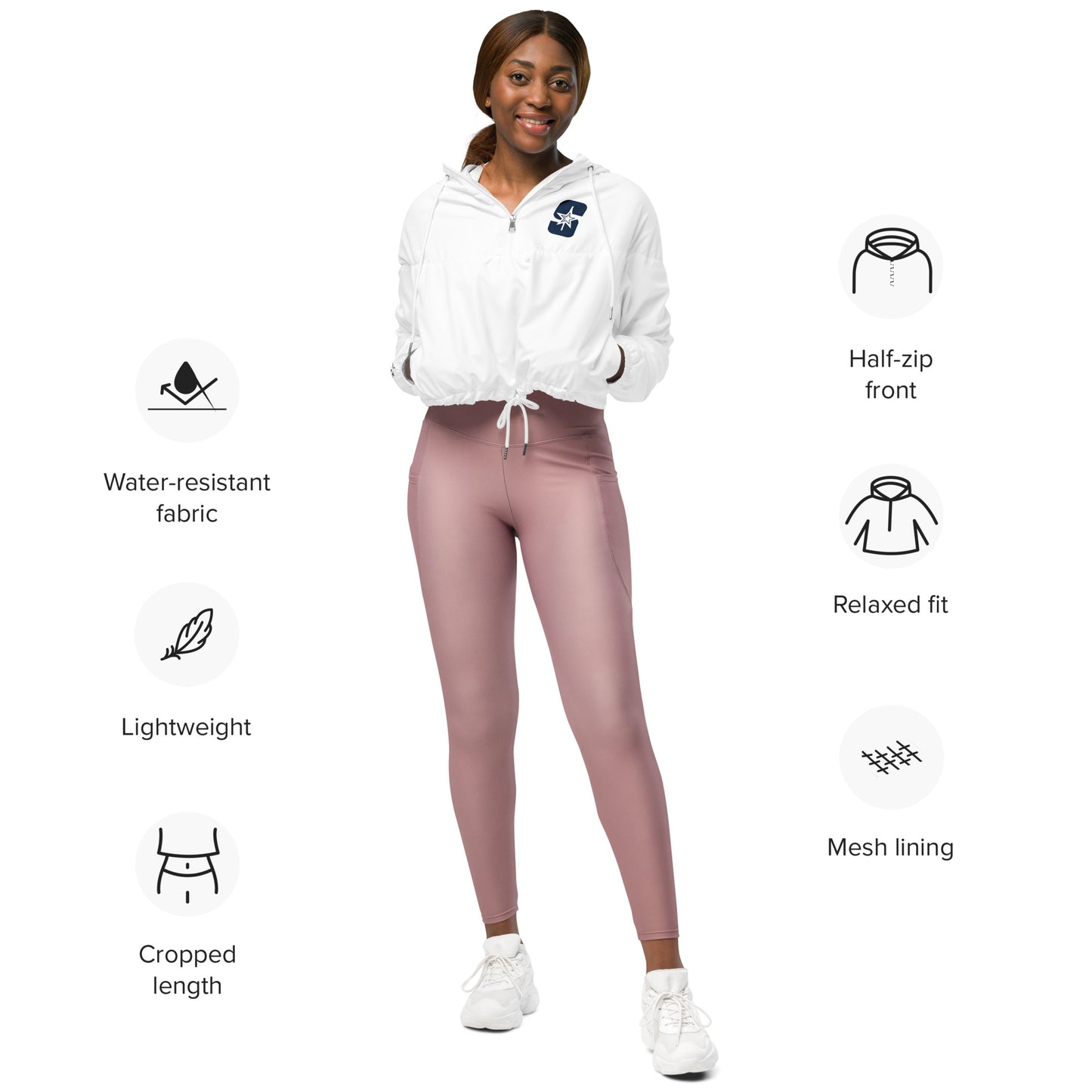 Jacket: Windbreaker Water-Resistant (Crop)