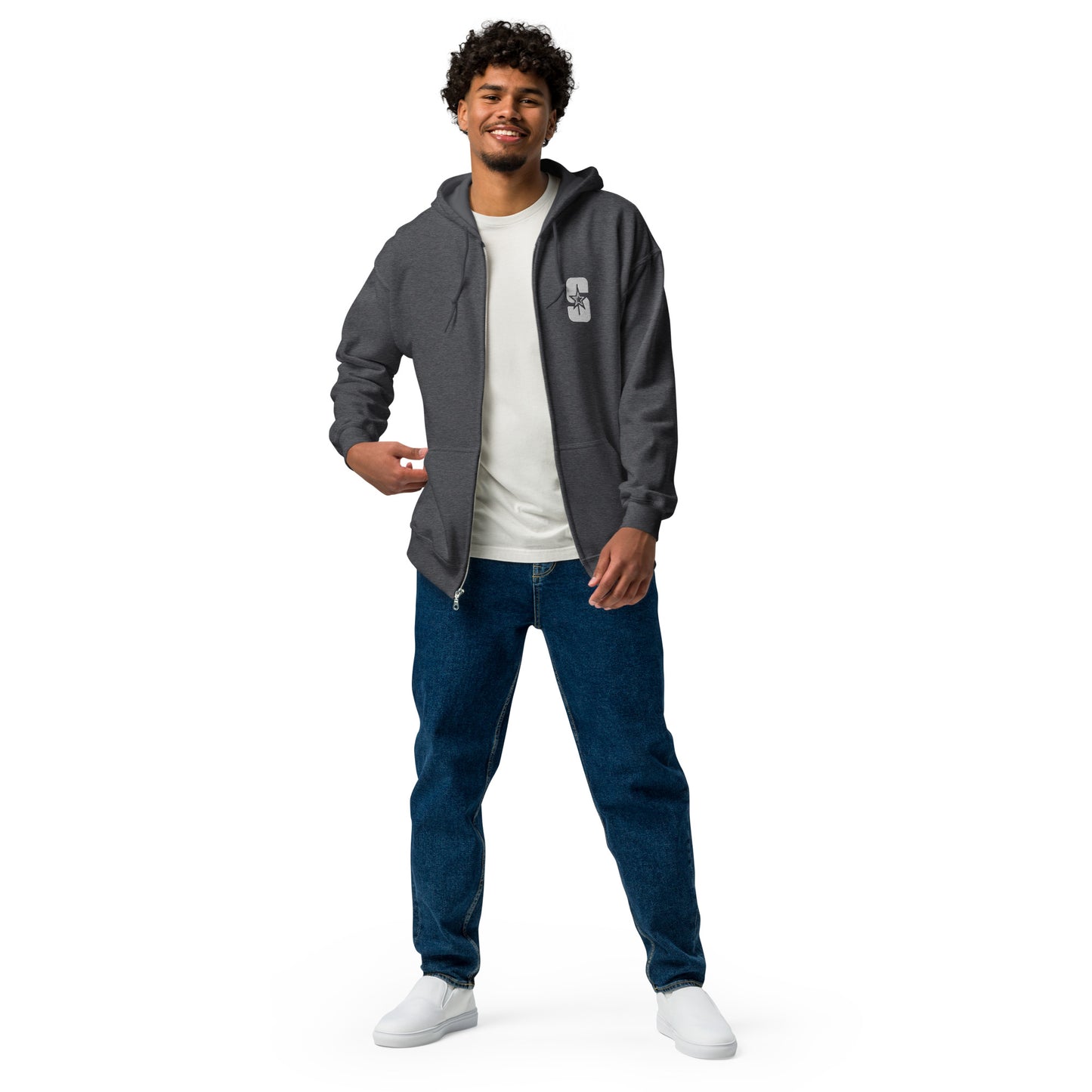 Sweatshirt: Zip Up Hoodie Unisex - Heavy Blend